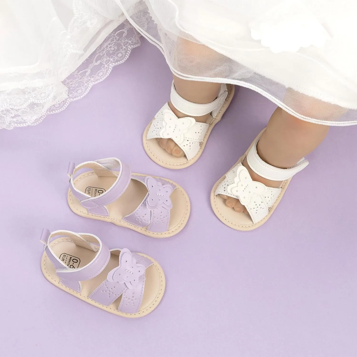 Infant Baby Girls Sandals Non Slip Soft Sole T Strap Flip Flops Toddler First Crib Dress Shoes Infant Sandals Boys