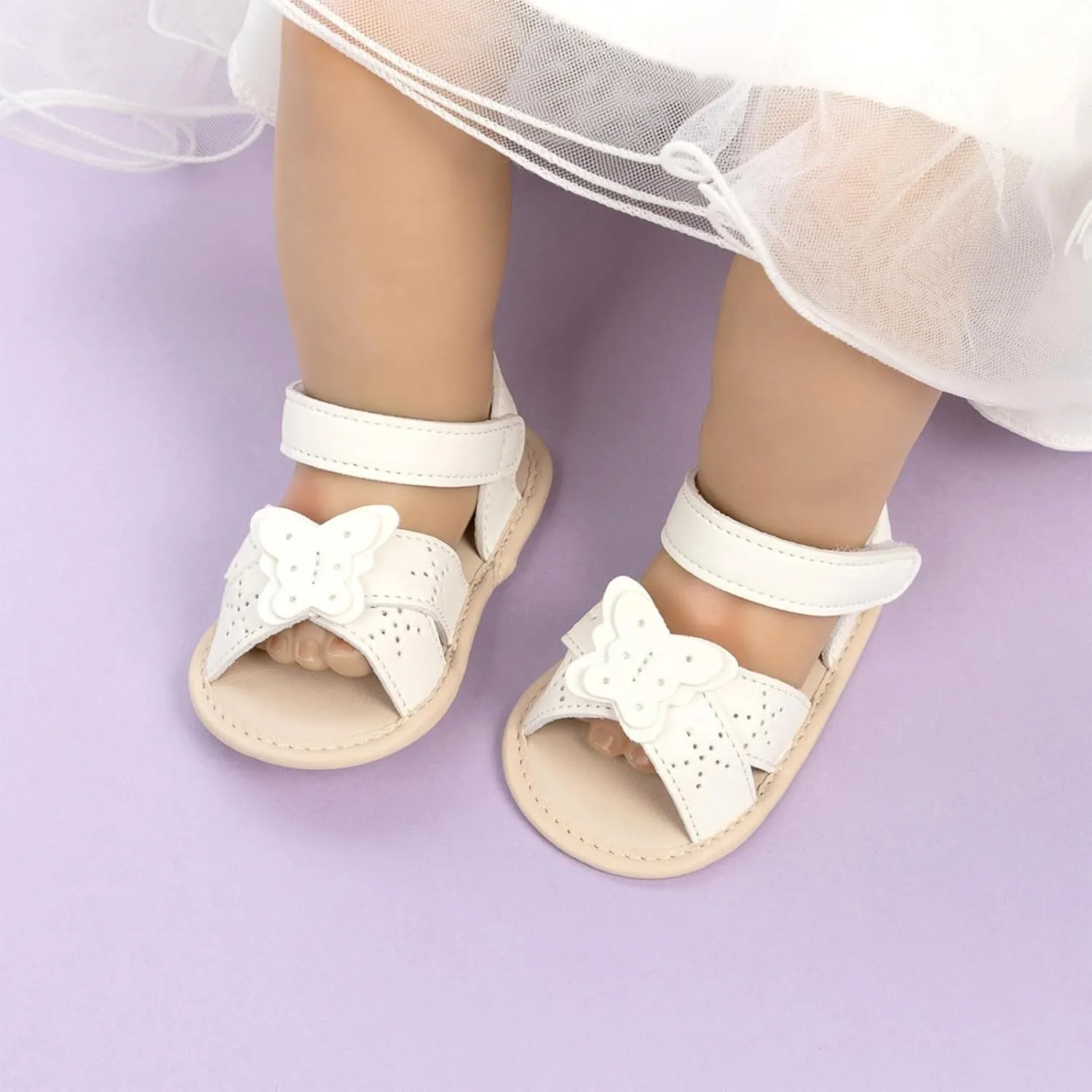 Infant Baby Girls Sandals Non Slip Soft Sole T Strap Flip Flops Toddler First Crib Dress Shoes Infant Sandals Boys