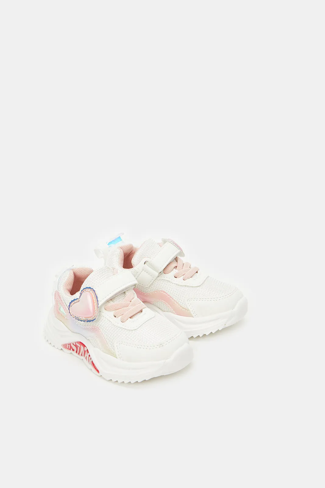 Infant Girls White Multi Piece Trainers