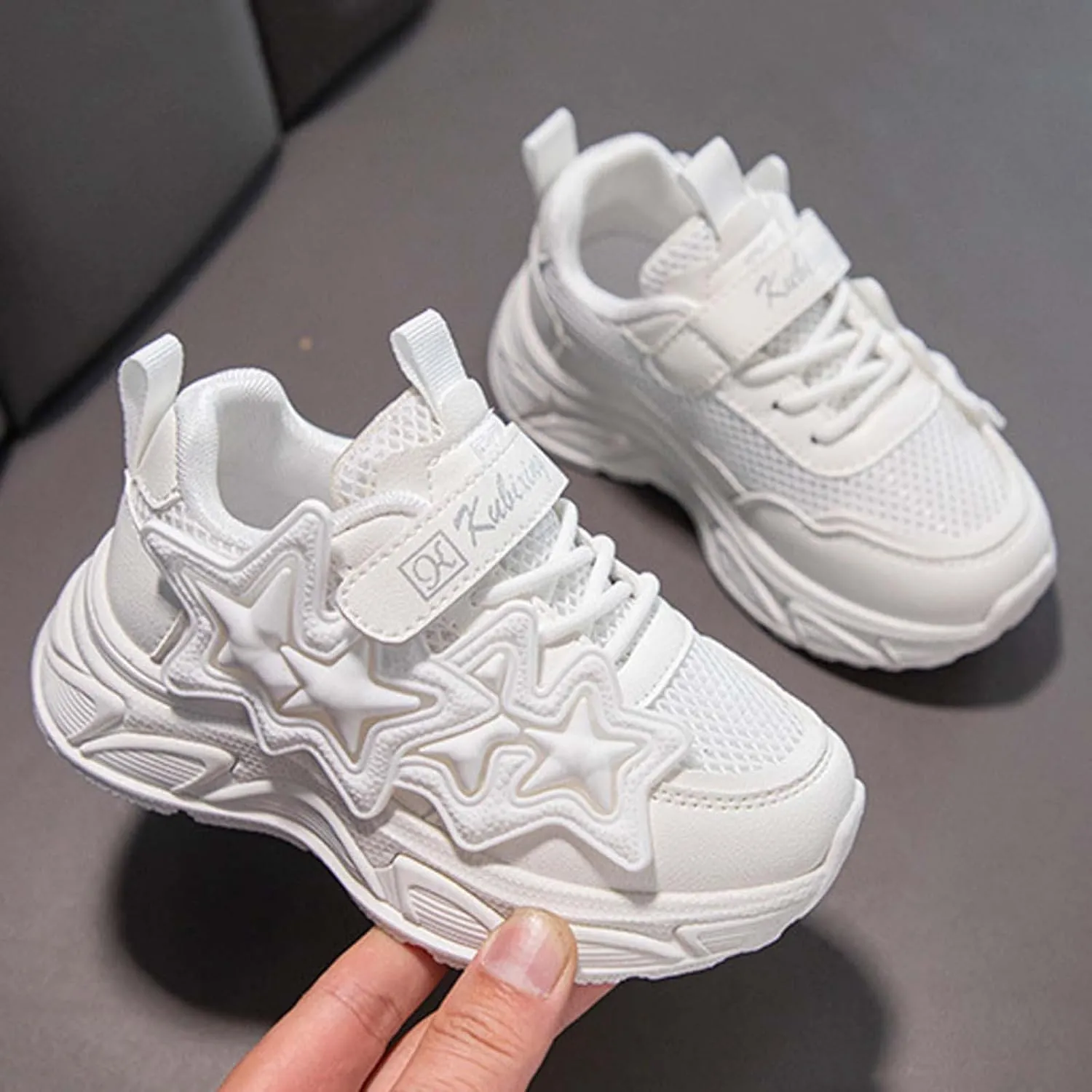 IWIHMIV Kids Slip On Sneakers Breathable Boys Girls Shoes Kids Slip on Tennis Running Athletic Sports Sneakers for Little Kid