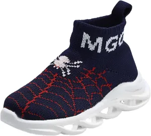 IWIHMIV Kids Tennis Shoes Light Up Walking Sneakers Boys Lightweight Breathable Running Athletic Shoes