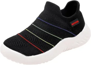 IWIHMIV Toddler Tennis Shoes Boys Girls Sneakers Knitted Sports Shoes Breathable Lightweight Running Shoes Casual Athletic Shoes