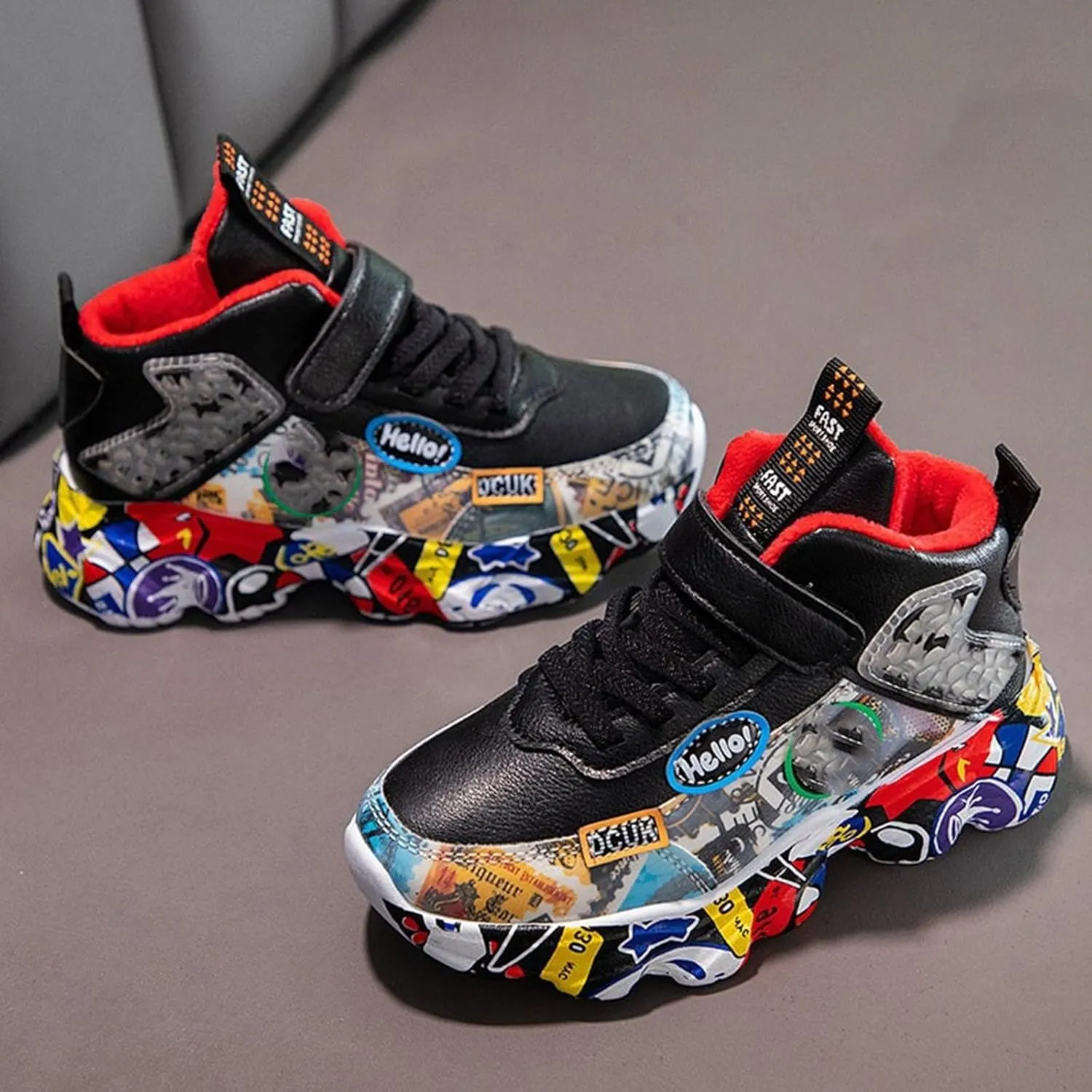 IWIHMIV Toddler Walking Shoes Boy Sneakers Running Shoes Casual Breathable Kids Slip on Tennis Sneakers