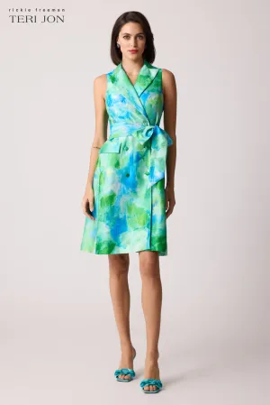 Jacquard Leaf Shirt Dress