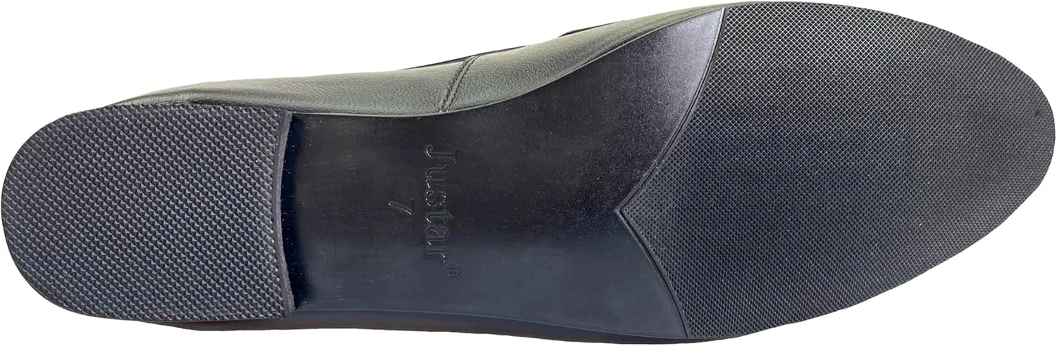 Justar Women's Leather Penny Loafers Slip on Dress Flats Shoes for Women