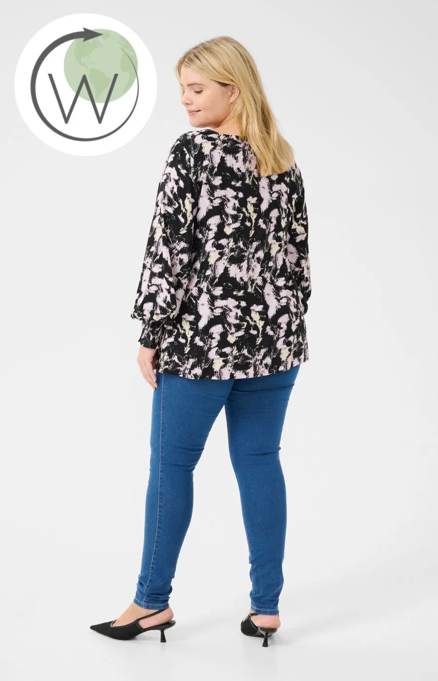 Kaffe Curve Lurana Blouse in Pink