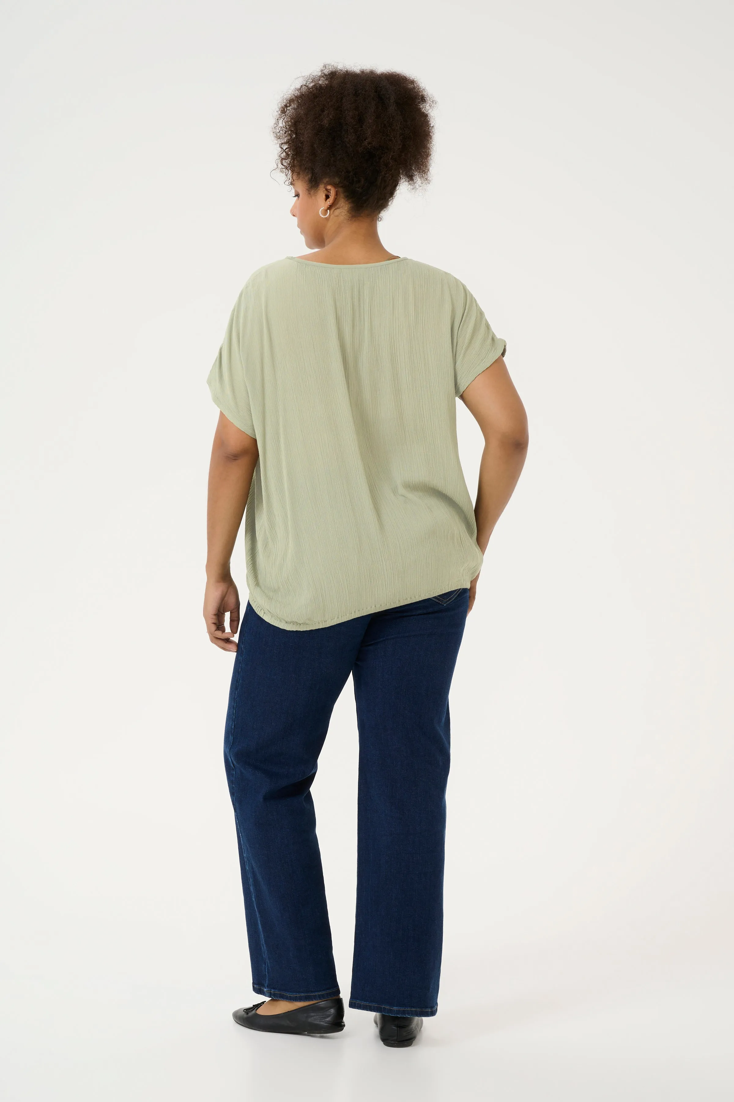 Kaffe Curve Stanley Blouse in Light Green