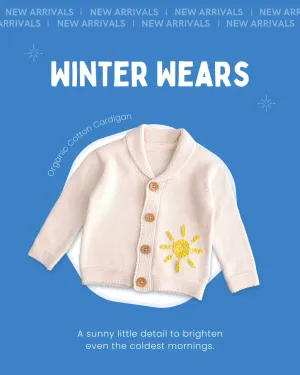 Keebee Organic Cotton Embroidered Sunshine Cardigan