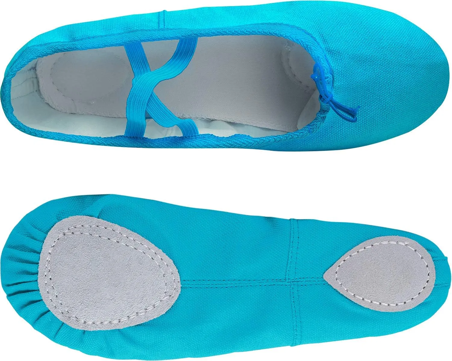 L-RUN Girls Ballet Shoes Soft Womens Dance Shoes Canvas Ballet Slipper for Daily Wear Yoga Shoe Flat