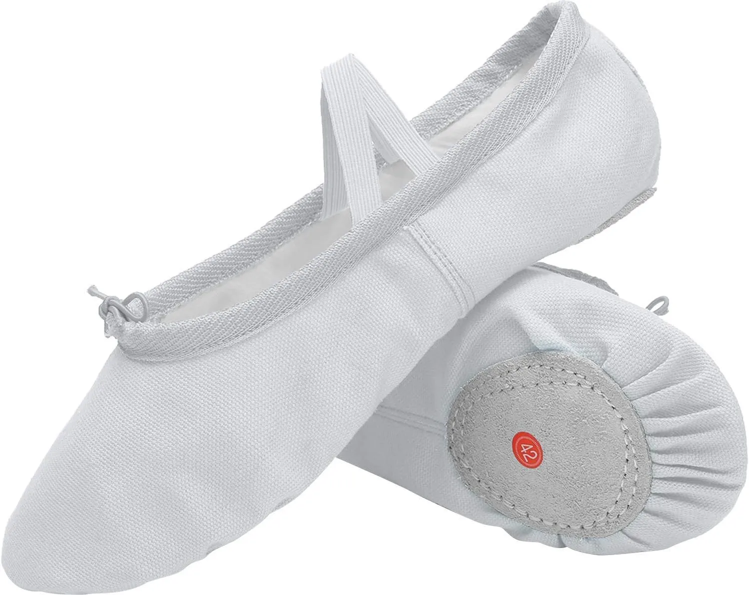 L-RUN Girls Ballet Shoes Soft Womens Dance Shoes Canvas Ballet Slipper for Daily Wear Yoga Shoe Flat