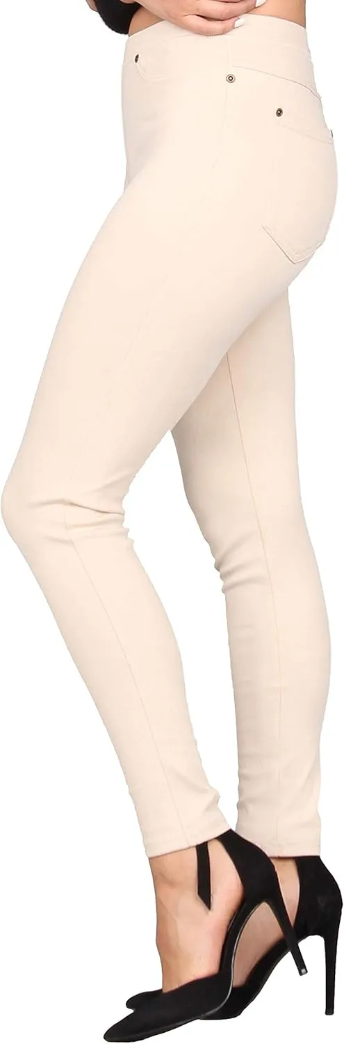 Lildy Women's Denim Jeggings, Stretchable Cotton Blend