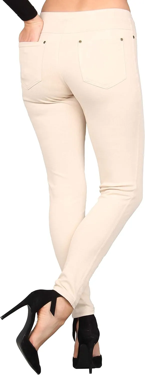 Lildy Women's Denim Jeggings, Stretchable Cotton Blend