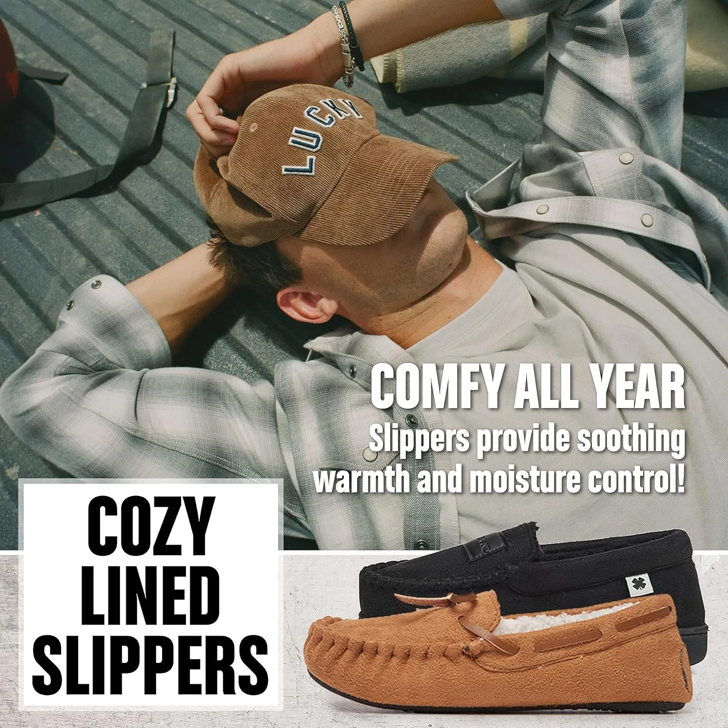 Lucky Brand Boy's Quilted A-line Slippers ?C Warm, Stylish, and Comfortable Footwear for Kids
