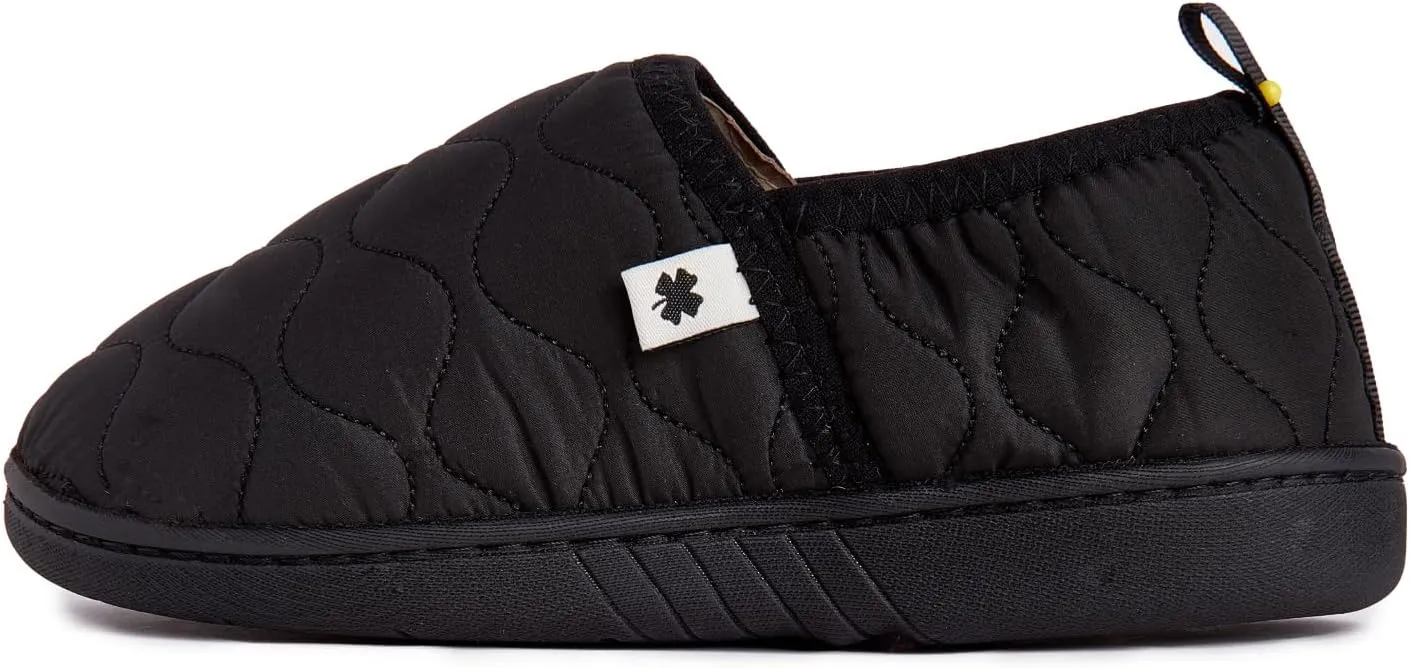 Lucky Brand Boy's Quilted A-line Slippers ?C Warm, Stylish, and Comfortable Footwear for Kids