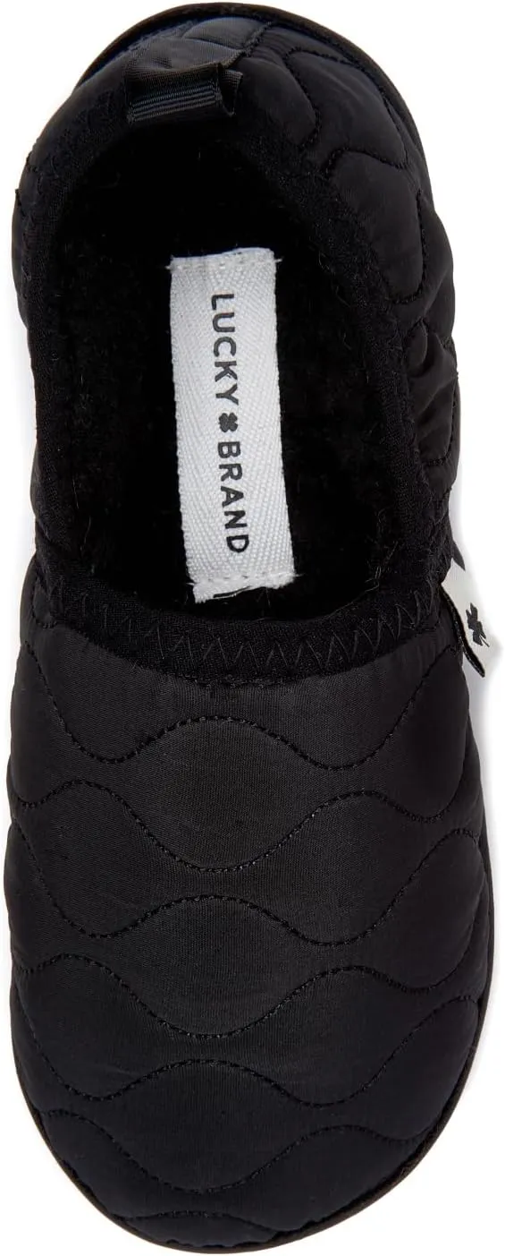 Lucky Brand Boy's Quilted A-line Slippers ?C Warm, Stylish, and Comfortable Footwear for Kids