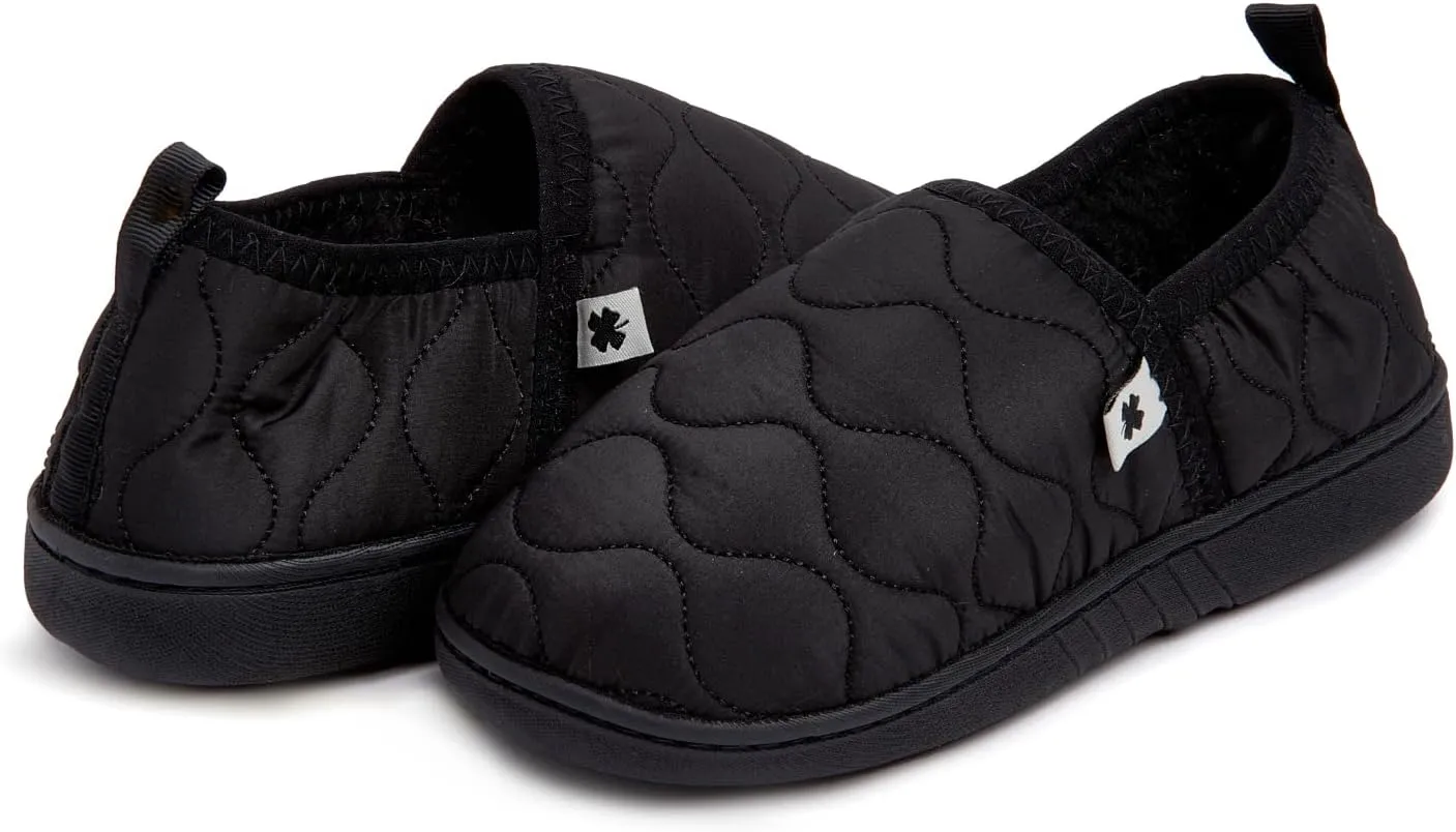 Lucky Brand Boy's Quilted A-line Slippers ?C Warm, Stylish, and Comfortable Footwear for Kids