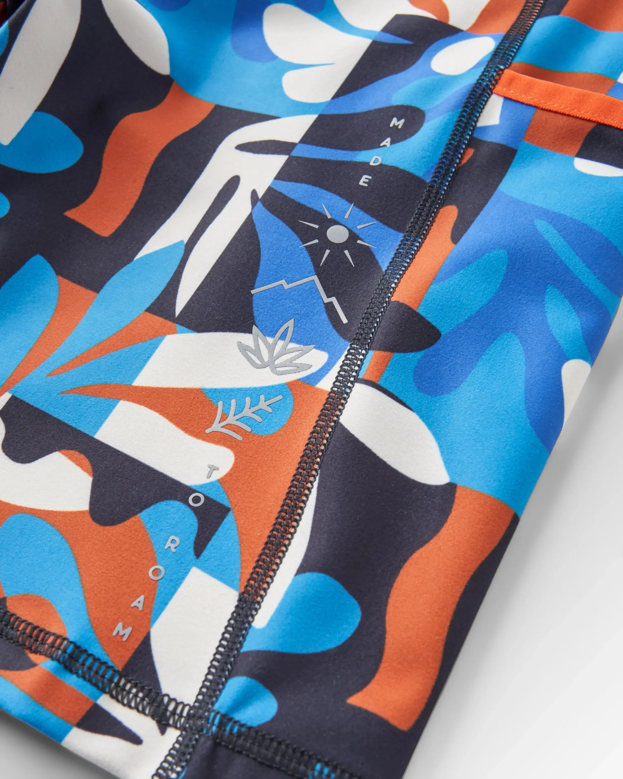 Mantra Recycled Active Short - Mountain Foliage Blue