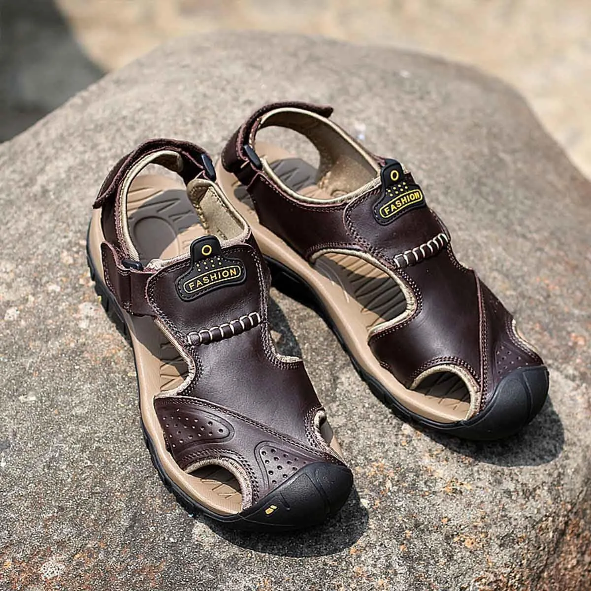MEBAMY Mens Athletic Sandals Closed Toe Hiking Outdoor Non-slip Sandals Air Cushion Sport Casual Beach Sandals
