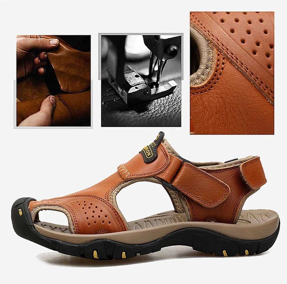 MEBAMY Mens Athletic Sandals Closed Toe Hiking Outdoor Non-slip Sandals Air Cushion Sport Casual Beach Sandals