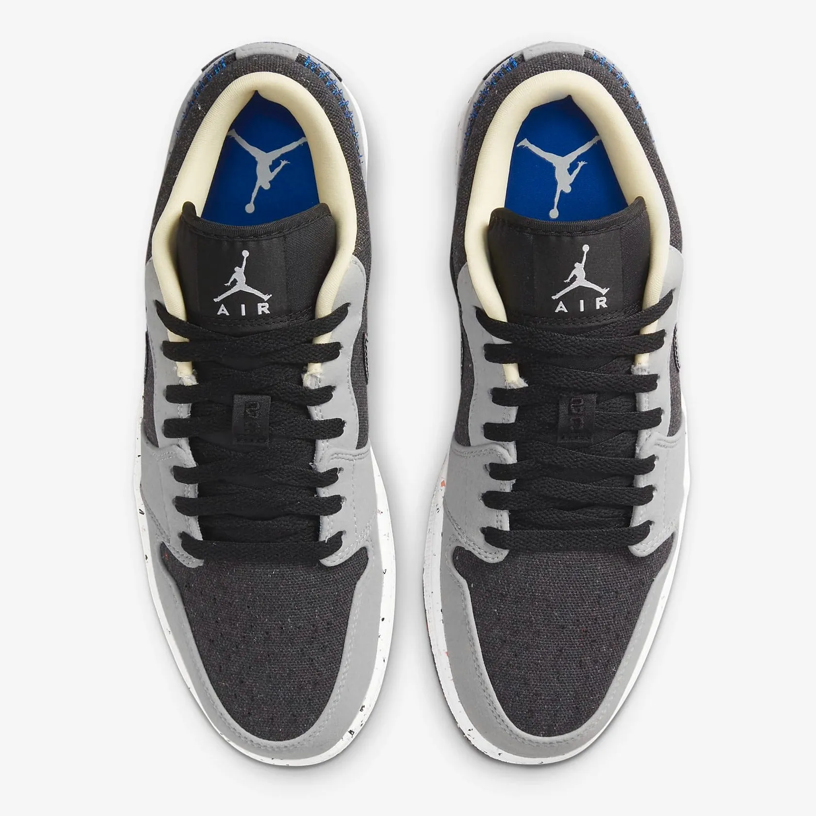 Men's Air Jordan 1 Low SE "Shadow Crater" Recycled Pack (Black/Lt Smoke Grey/Multicolor)(DM4657-001)