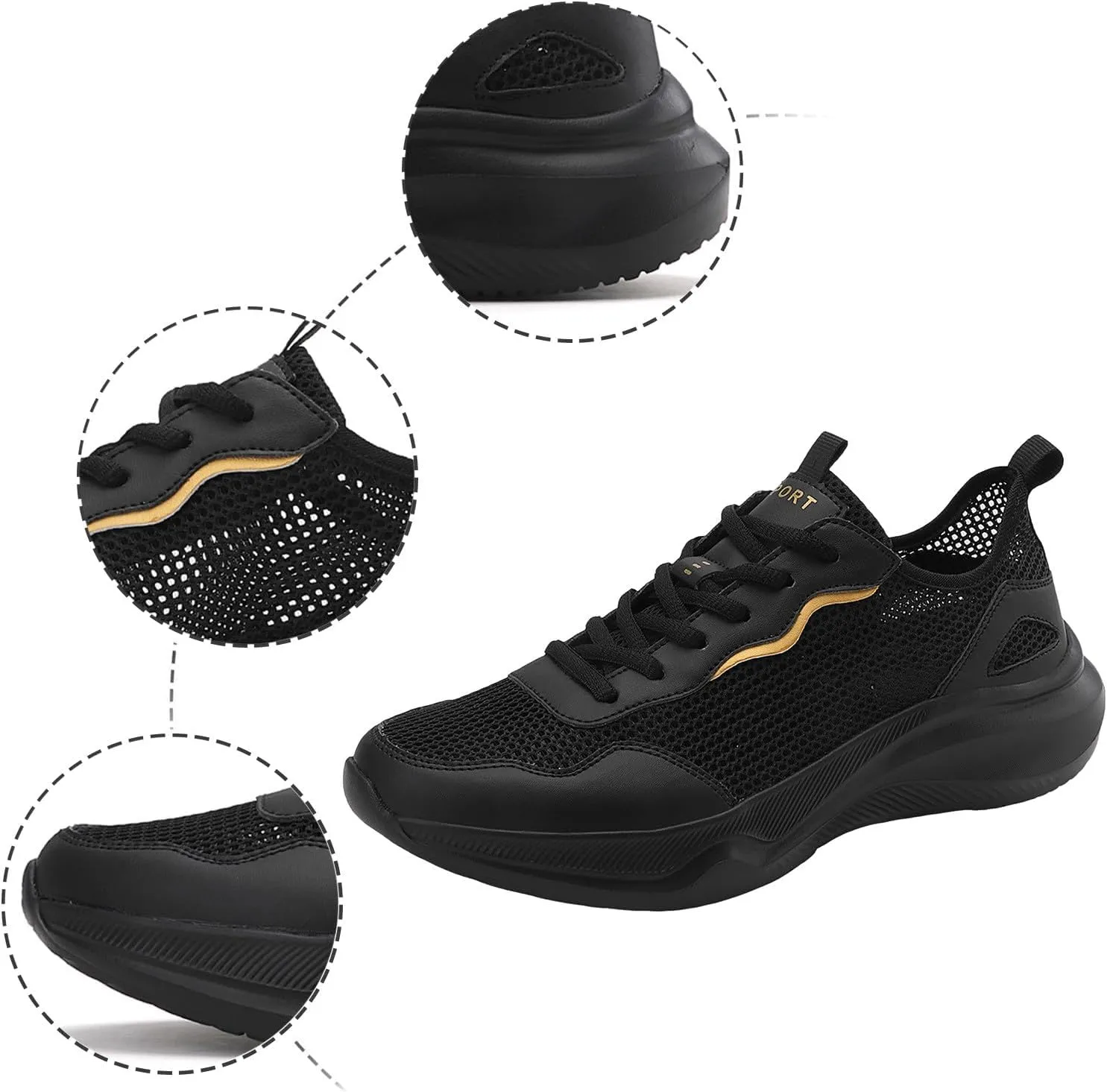Mens Everyday Sneakers Men Sports Shoes Fashionable New Pattern Mesh Breathable Comfortable Lightweight Outdoor Casual