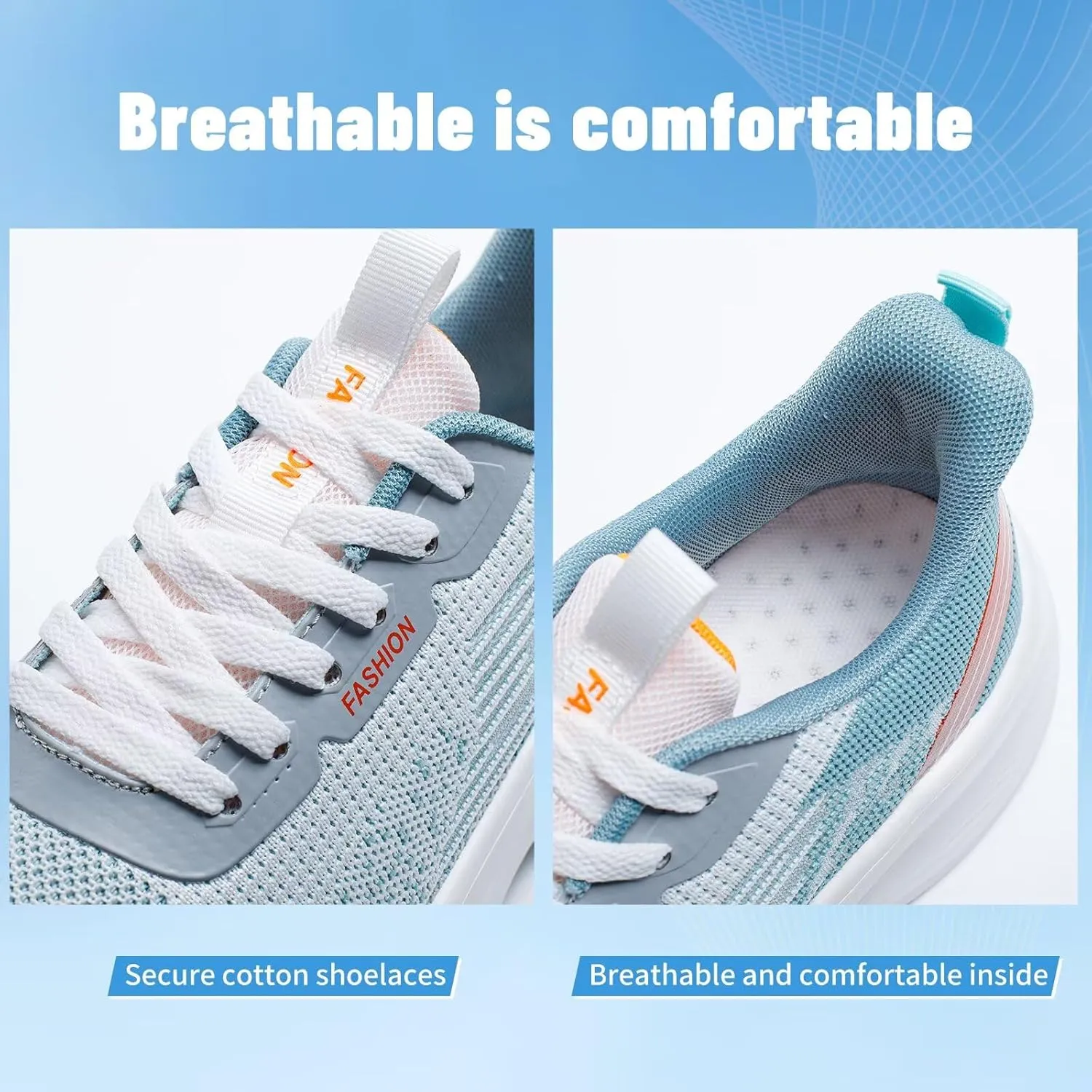 Men's Lightweight Running Shoes Breathable Athletic Sneakers for Gym Training & Trail Running - Non-Slip Rubber Outsole with Shock Absorption