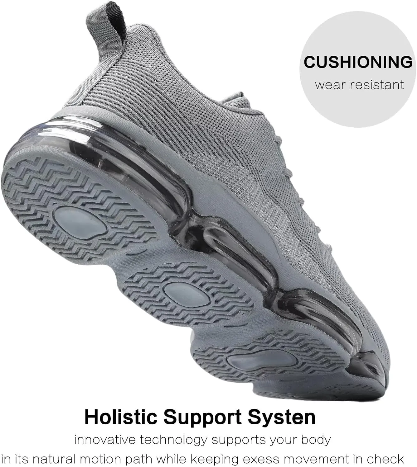 Mens Running Shoes Air Low Top Comfort Walking Lace Up Sneakers Breathable Fashion Tennis Sport Gym Fitness Cross Trainers