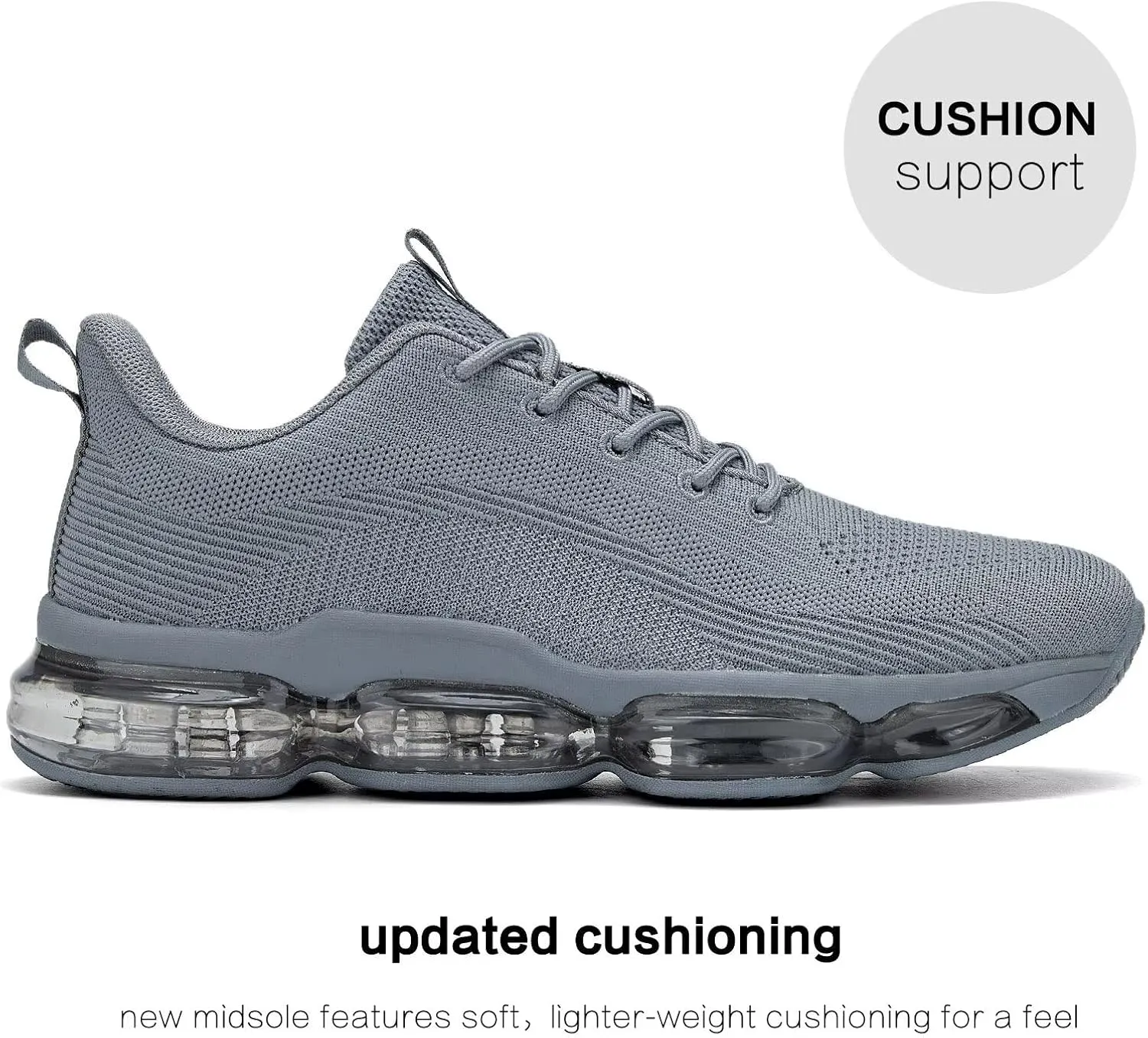 Mens Running Shoes Air Low Top Comfort Walking Lace Up Sneakers Breathable Fashion Tennis Sport Gym Fitness Cross Trainers