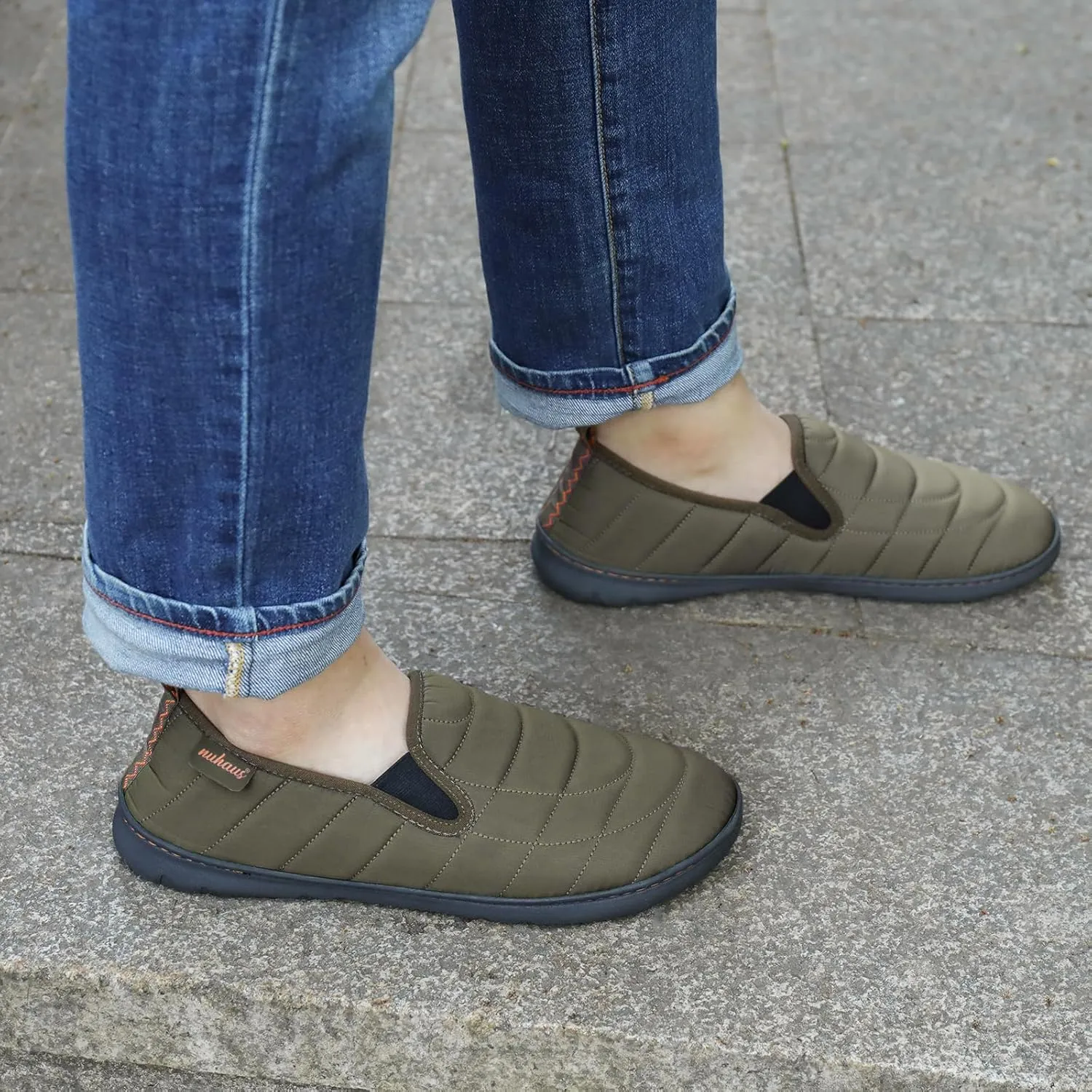 Mens Slippers Outdoor Memory Foam Slip On Indoor House Shoes Loafers