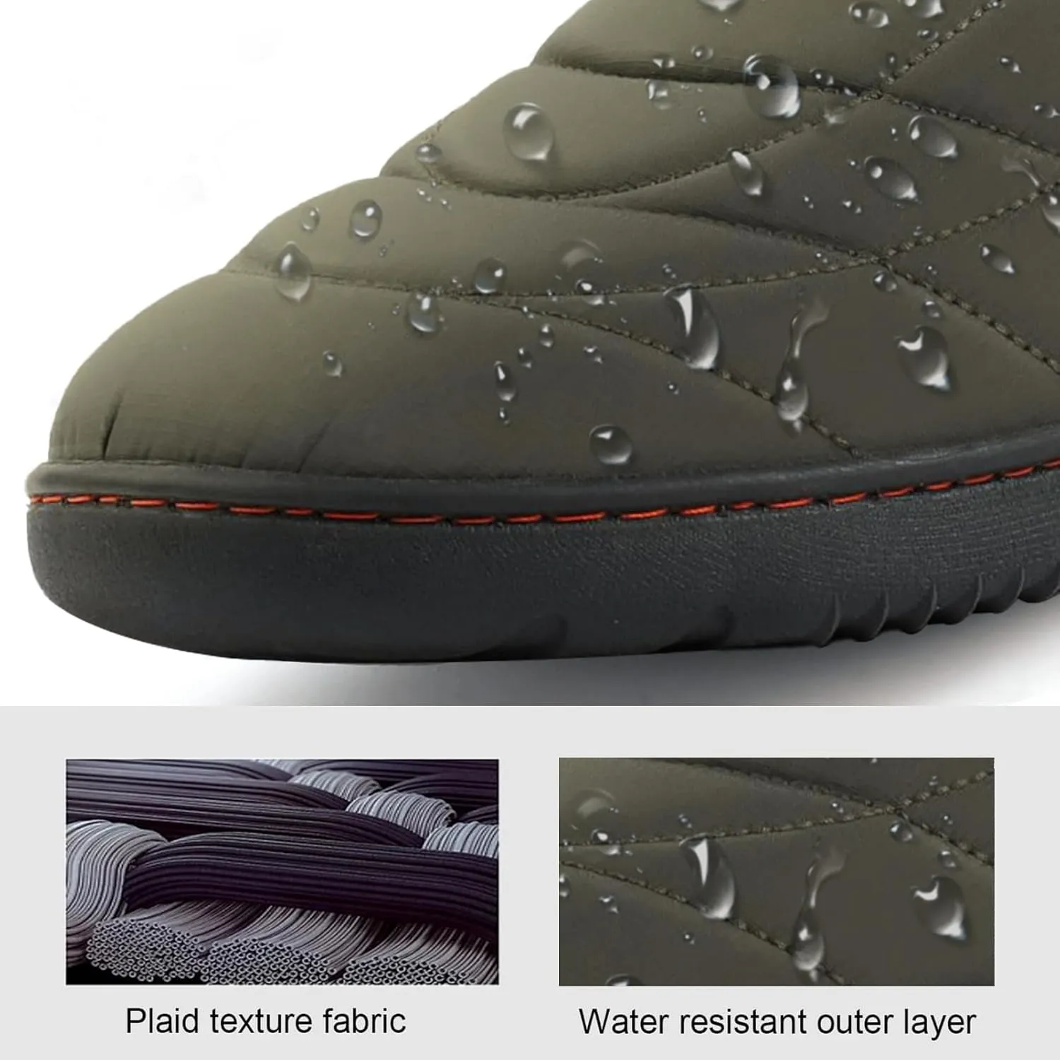 Mens Slippers Outdoor Memory Foam Slip On Indoor House Shoes Loafers