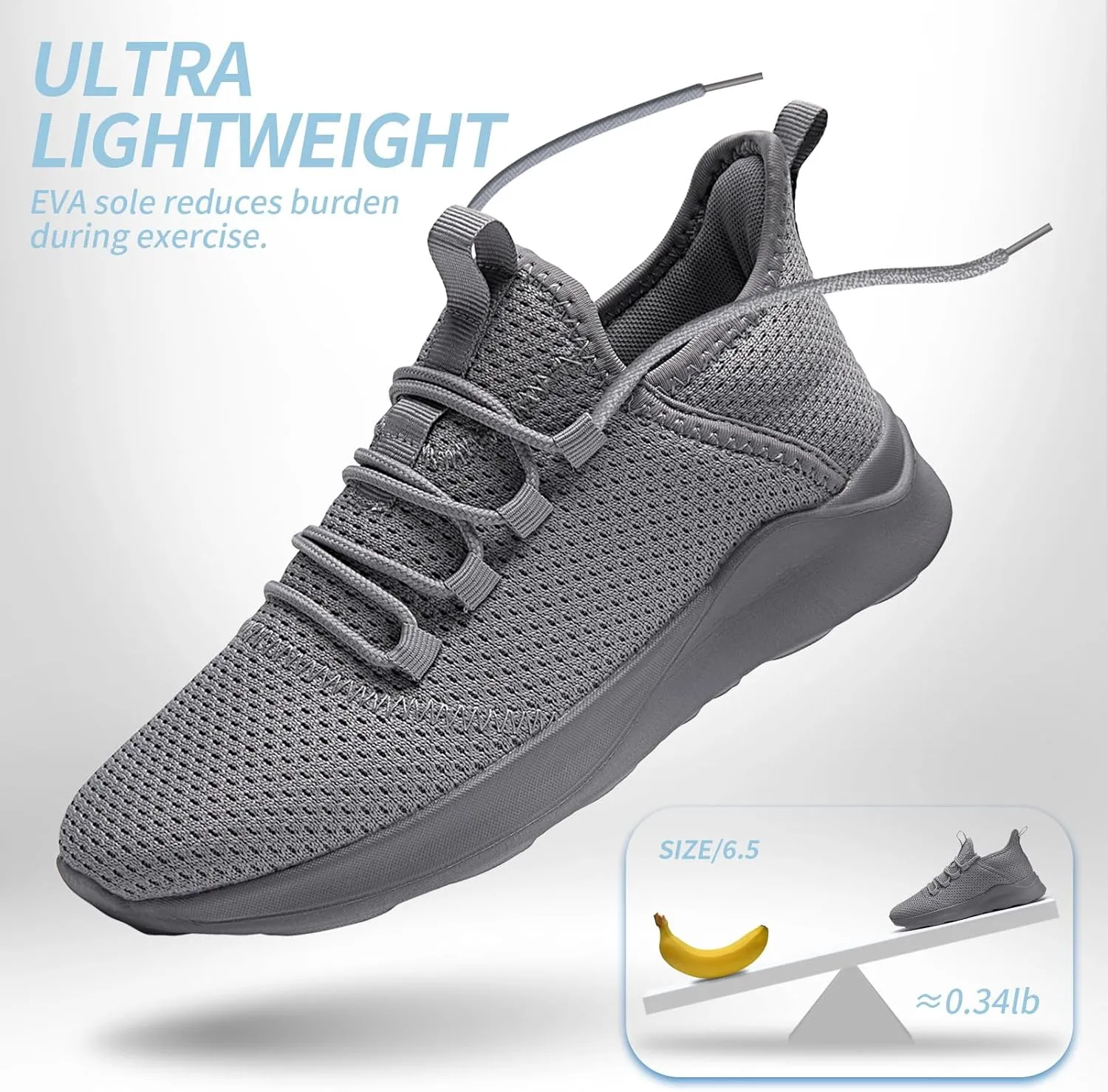 Mens Tennis Gym Shoes Lightweight Breathable Running Workout Shoes Non-Slip Fashion for Walking Work Travel