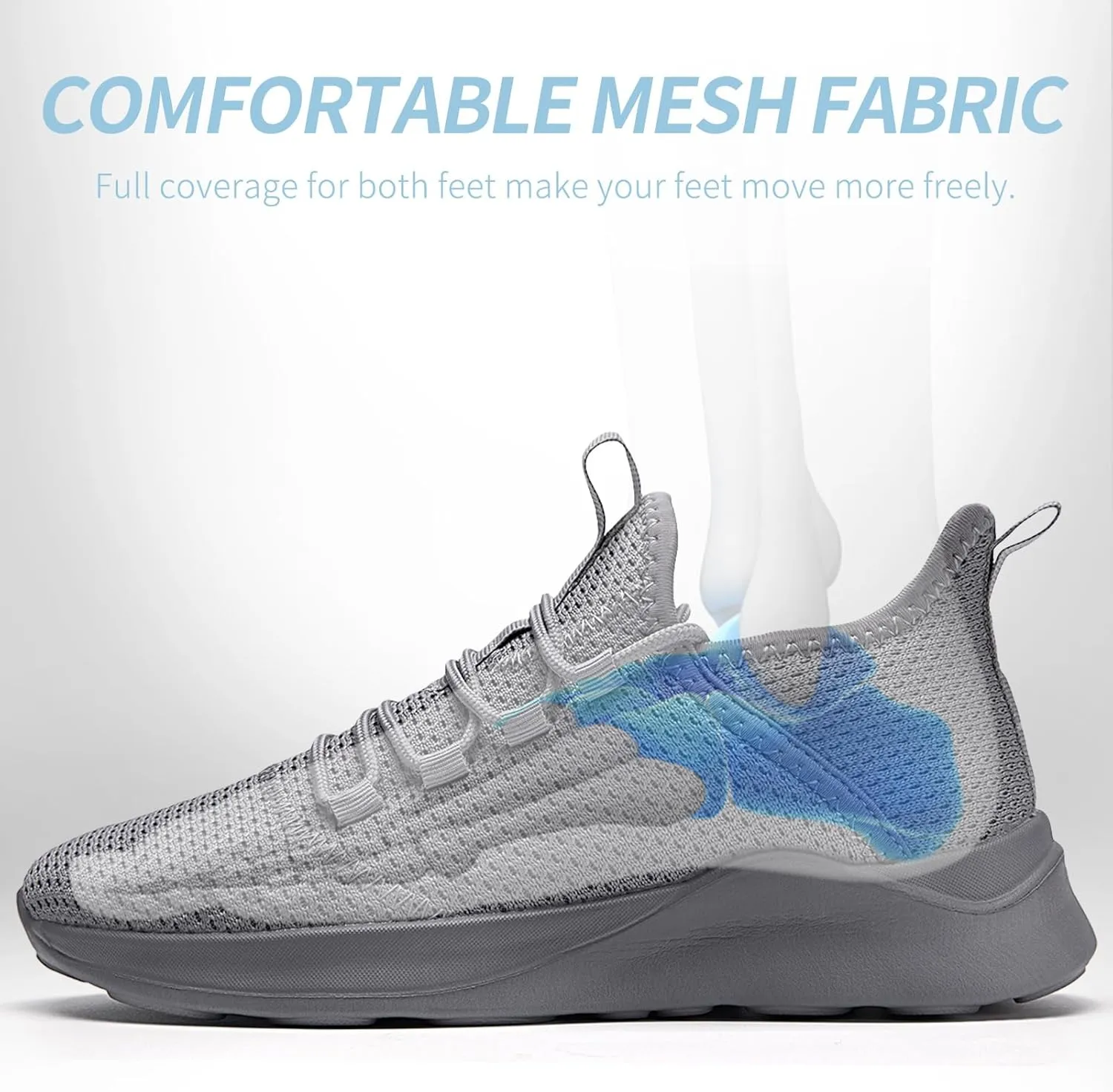 Mens Tennis Gym Shoes Lightweight Breathable Running Workout Shoes Non-Slip Fashion for Walking Work Travel