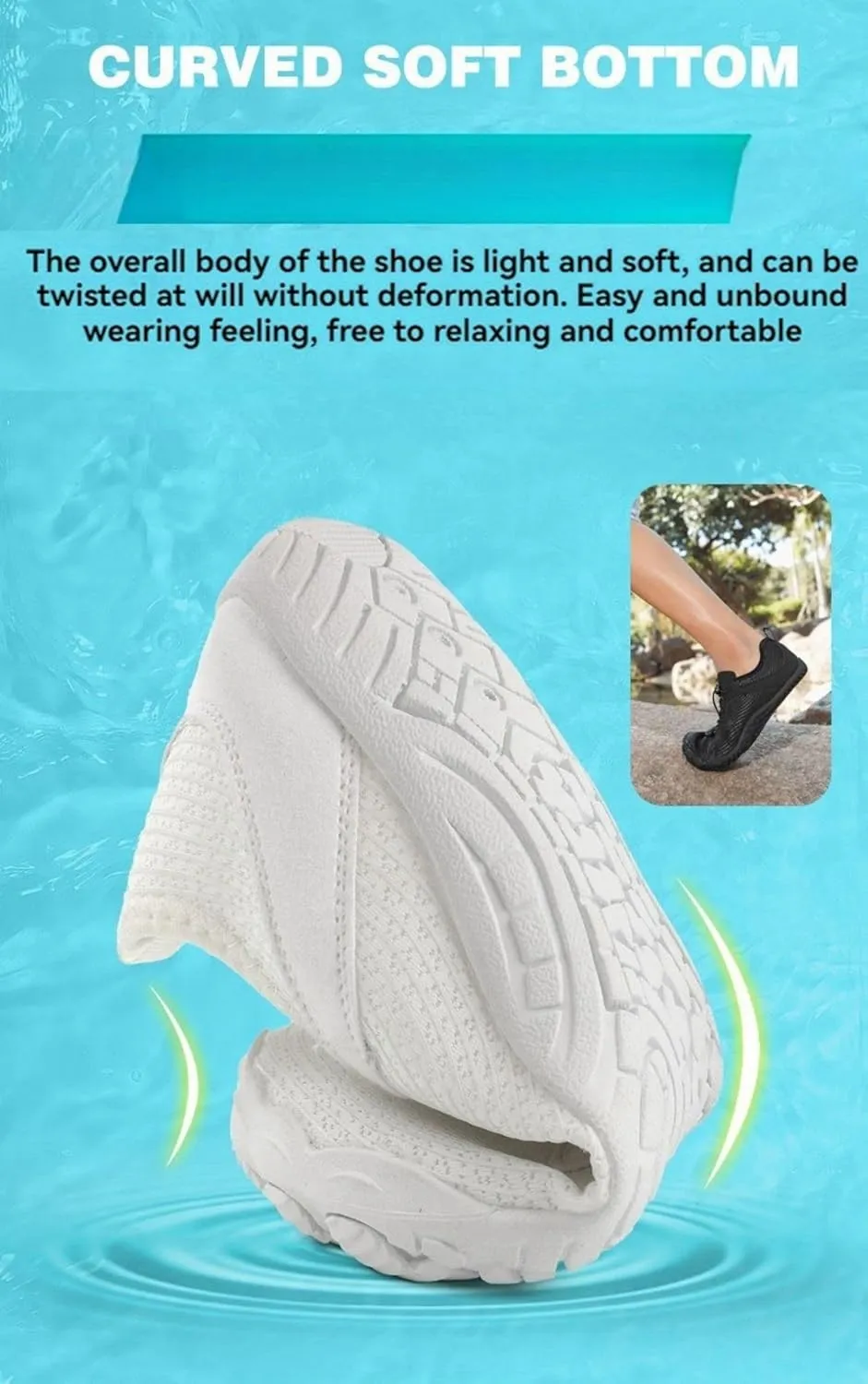 Mens Womens Hike Barefoot & Minimalist Shoes | Wide Toe Box | Footwear Breathable Healthy & Non-Slip Hiking Trail Running Shoes Beach Pool Swim Surf Walking Shoes