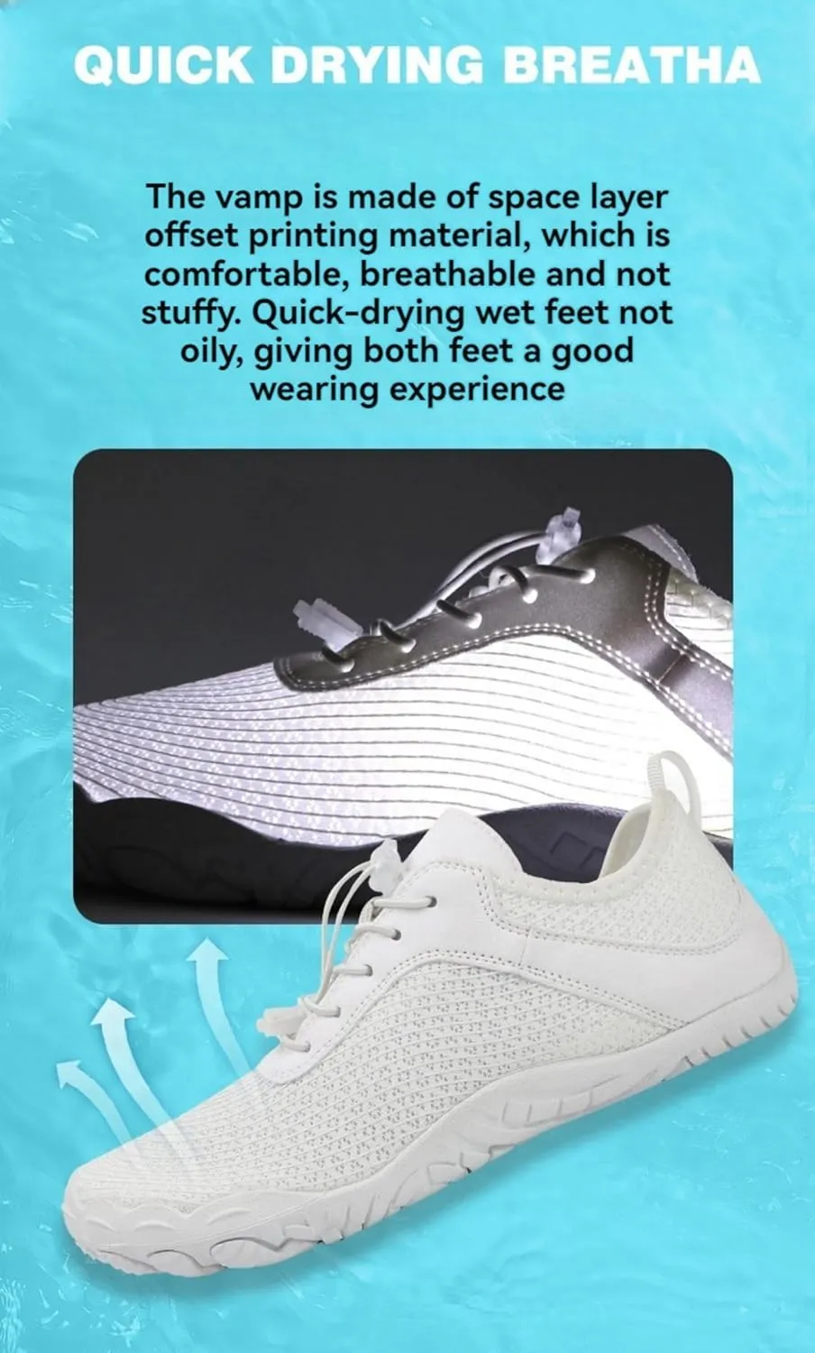 Mens Womens Hike Barefoot & Minimalist Shoes | Wide Toe Box | Footwear Breathable Healthy & Non-Slip Hiking Trail Running Shoes Beach Pool Swim Surf Walking Shoes
