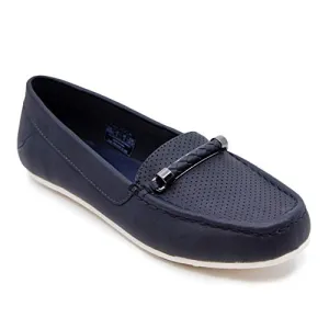 Nautica Women’s Slip-on Loafer Fashion Shoe Casual Flat -beckington-Navy Perf-9
