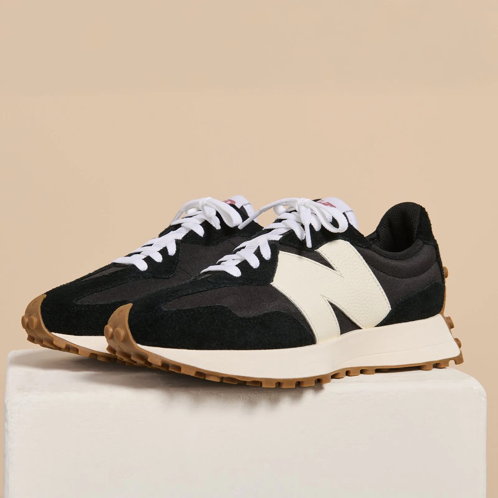 New Balance 327 Running Shoe (Women) - Black/White/Mineral Red