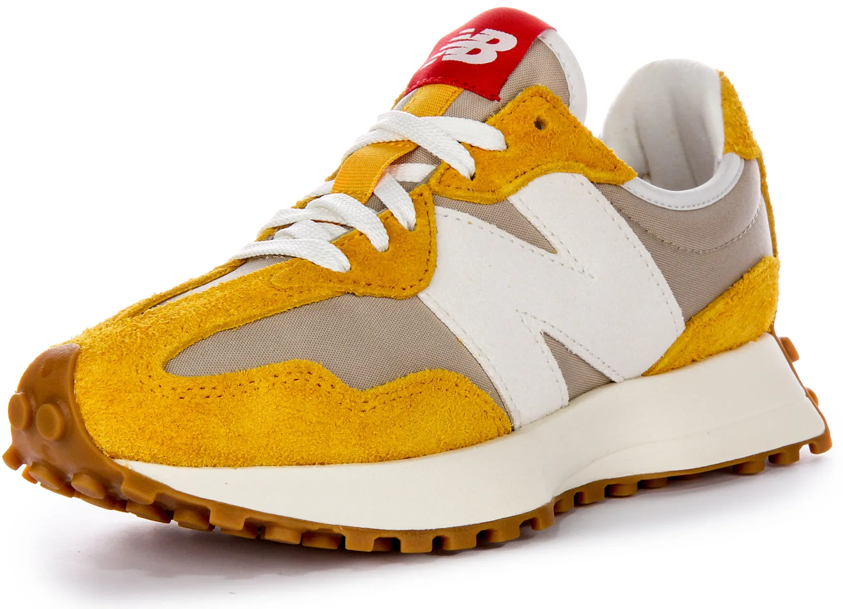 New Balance U327 SB In Grey Yellow Trainers