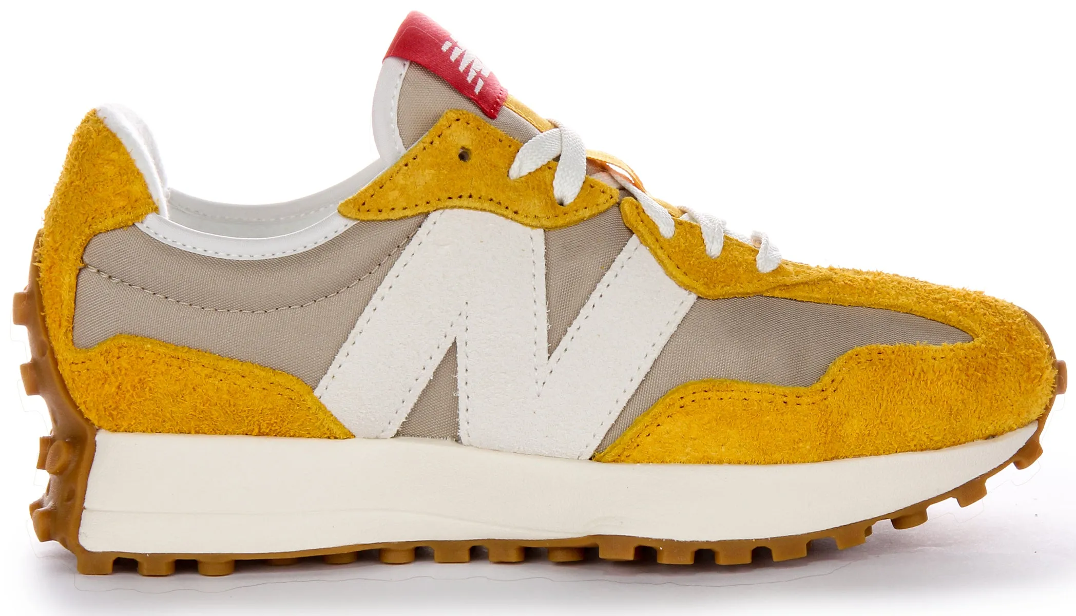 New Balance U327 SB In Grey Yellow Trainers