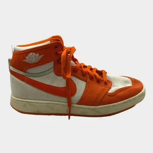 Nike men's orange and white Air Jordan 1 AJKO high top trainers