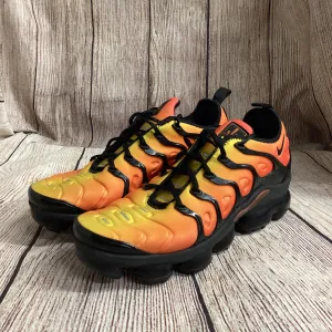 Nike Vapormax Plus Black Orange Sunset Trainers Size 7.5