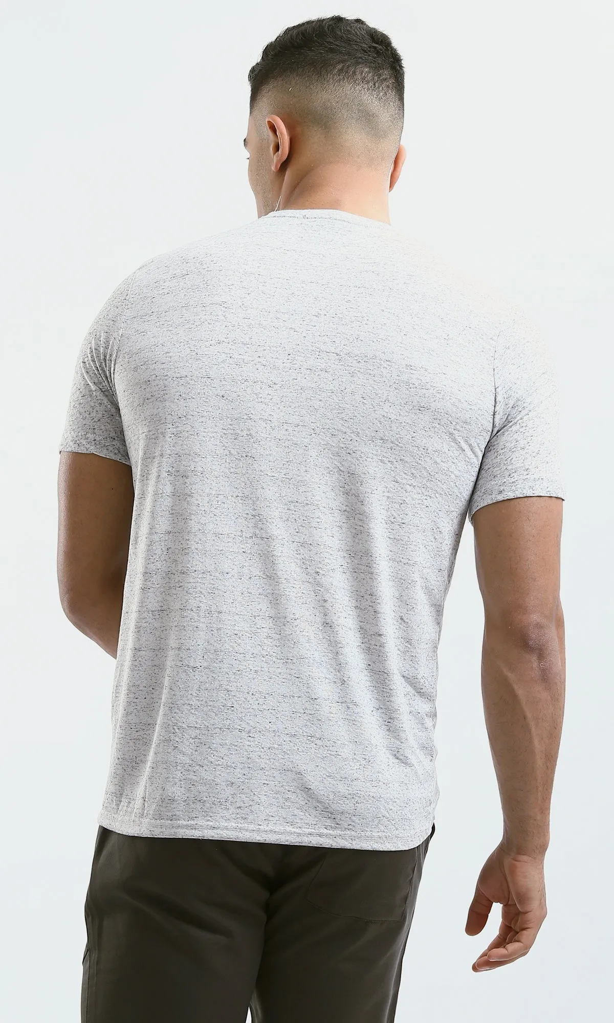 O182890 Heather Light Grey Slip On Summer Tee