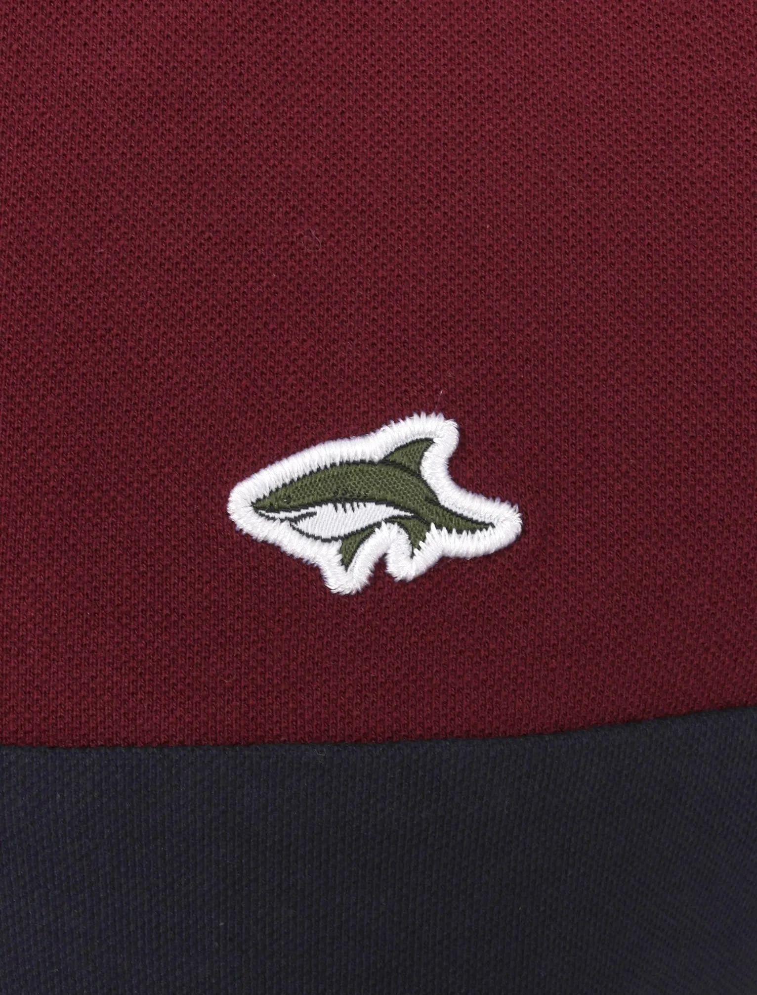 Oakhill Contrast Panel Cotton Pique T-Shirt In Port Royale - Le Shark