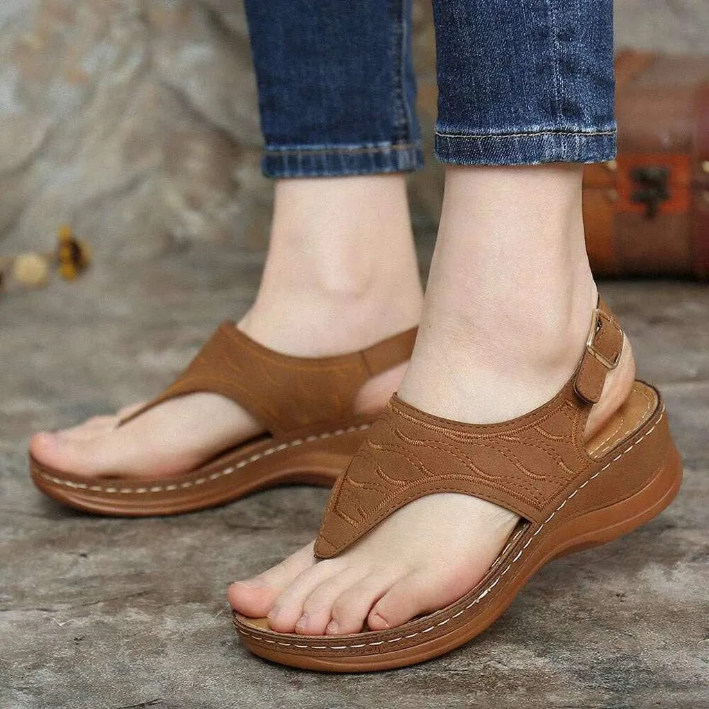 Ortho Flip Flops for Women with Arch Support Womens Orthopedic Flip Flops Sexy Beach Sandals for Women Dressy Summer Ladies Black Wedge Sandals T Strap Walking Shoes for Women Black Sandal Heels