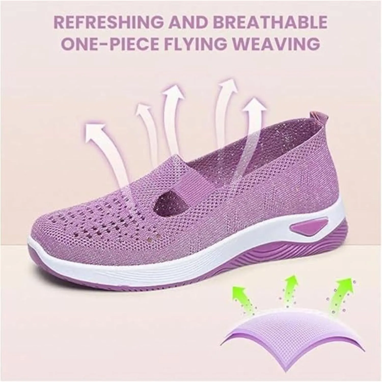 Orthowalkway Womens Shoes,Women's Walking Shoes Slip On Orthopedic Shoes Diabetic Shoes for Women Non Slip Work Shoes