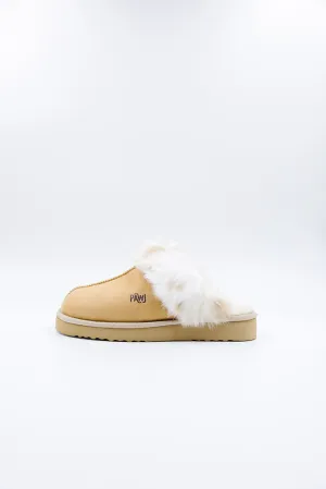 PAWJ Slippers | Tan / Snow Leopard