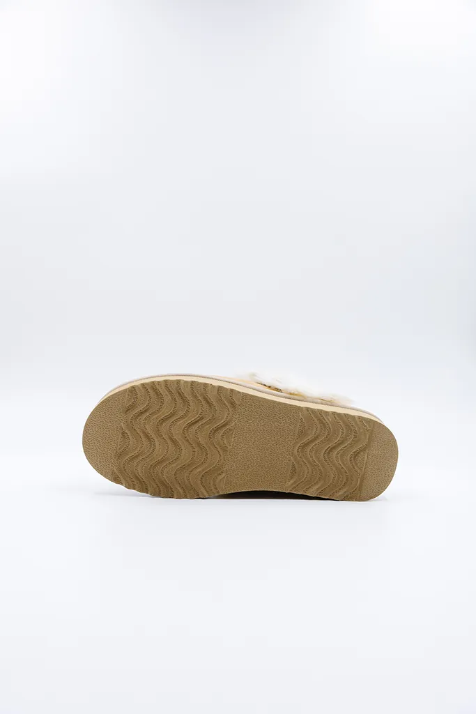 PAWJ Slippers | Tan / Snow Leopard