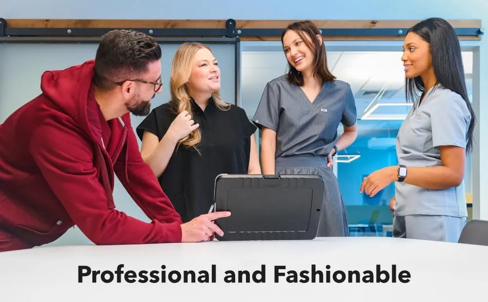 Peelz Jack 4-Pocket Polo Scrub Tops for Men - Soft Stretch Fabric Scrubs, Fashion-Forward Men's Scrub Top, Classic Fit