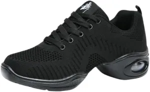 Platform Jazz Dance Women's Lace-Up Dance Sneakers Women's Split Shoes Air Cushion Modern Shoes