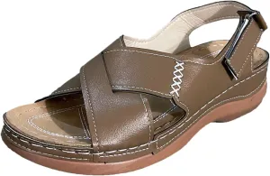 Platform Sandals Women Wedge Orthopedic Sandals Comfort Arch Support Ankle Strap Slippers Outdoor Beach Walking Shoes