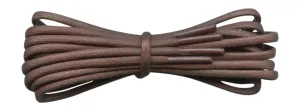 Round 3 mm Brown waxed cotton shoelaces